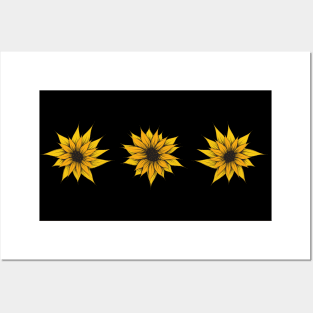 Three Sunflowers Posters and Art